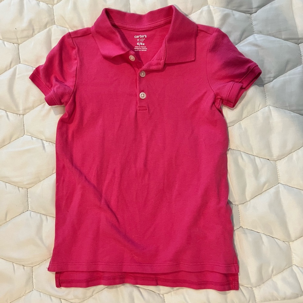 Carters size 6/6x pink polo